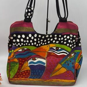 Laurel Burch Colorful Bird Design Women's Tote Bag TOT7470